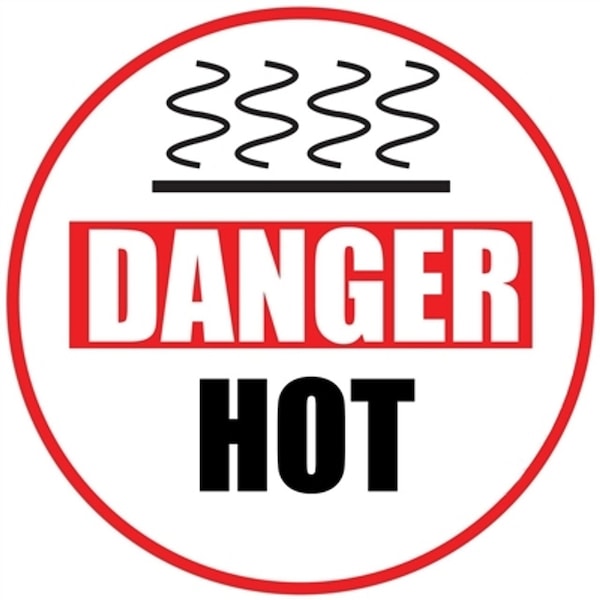Danger - High Voltage - Floor Sign 16in Diameter Non Slip Floor Sign